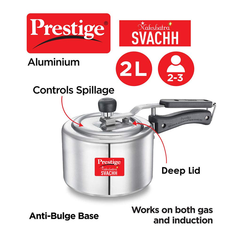 Prestige Nakshatra Plus Svachh Aluminium Inner Lid Pressure Cooker - 10732 - 2