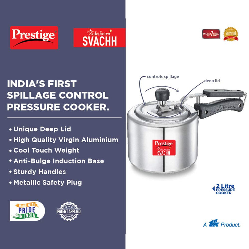 Prestige Nakshatra Plus Svachh Aluminium Inner Lid Pressure Cooker - 10732 - 3