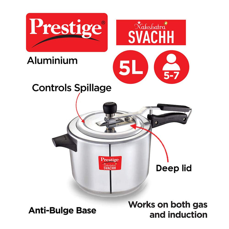 Prestige Nakshatra Plus Svachh Aluminium Inner Lid Pressure Cooker - 10734 - 10
