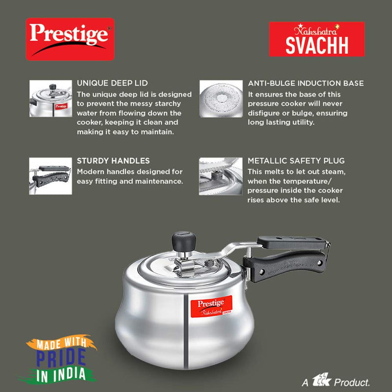 Prestige Svachh Nakshatra Plus Aluminium Handi Pressure Cooker - 10755 - 4