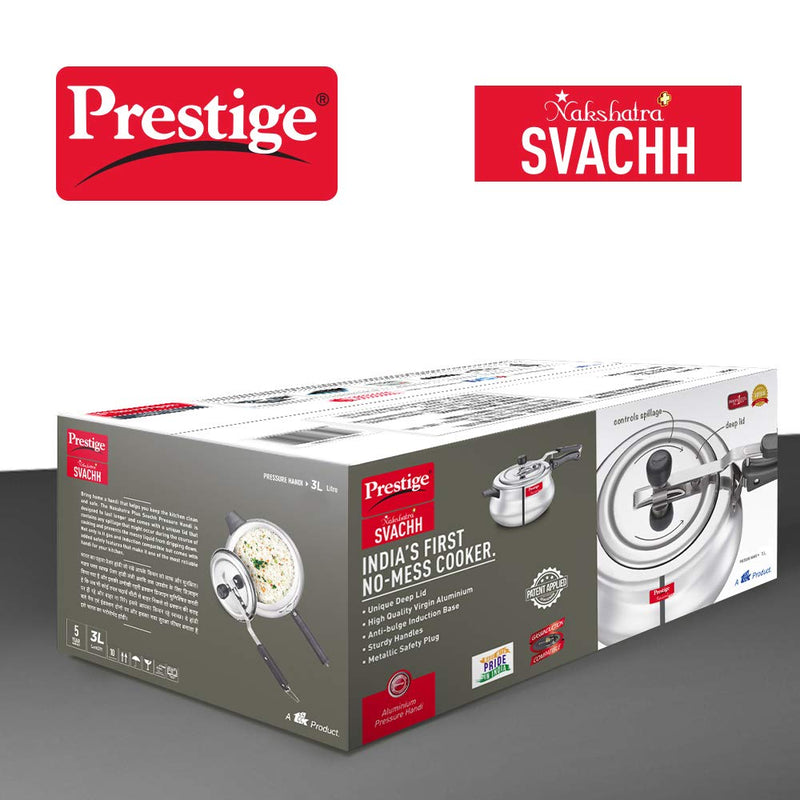 Prestige Svachh Nakshatra Plus Aluminium Handi Pressure Cooker - 10756 - 10