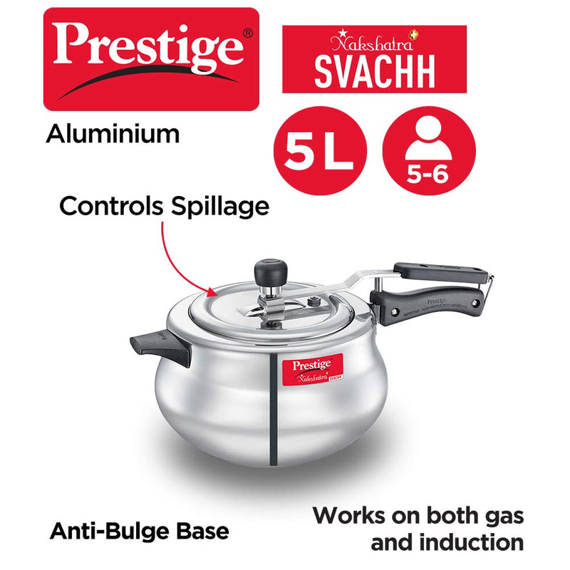 Prestige Svachh Nakshatra Plus Aluminium Handi Pressure Cooker - 10757 - 12