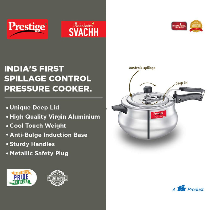 Prestige Svachh Nakshatra Plus Aluminium Handi Pressure Cooker - 10757 - 13