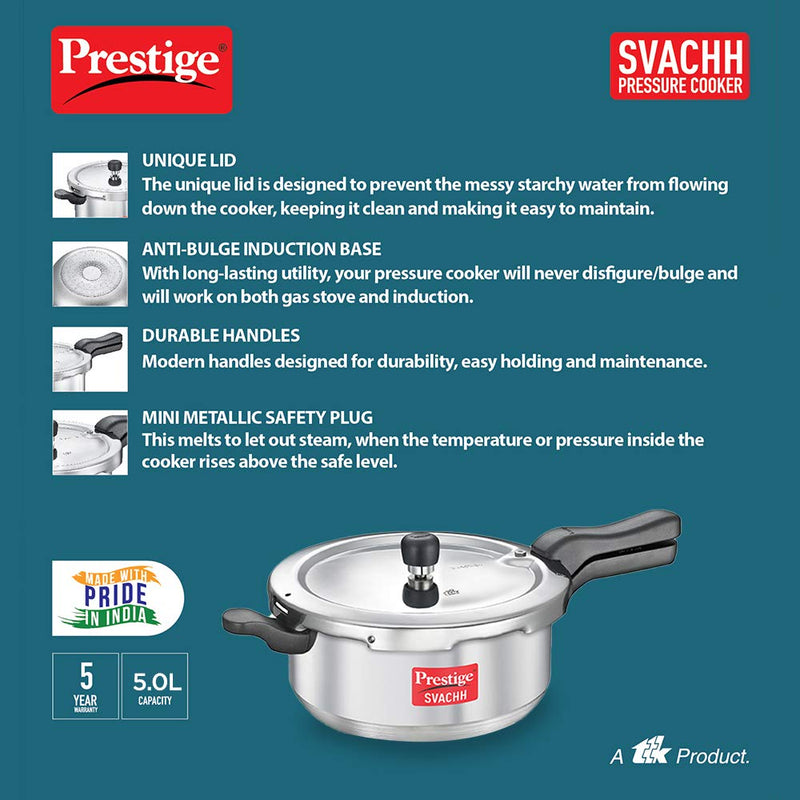 Prestige Svachh Aluminium Deep Pressure Pan - 10773 - 9