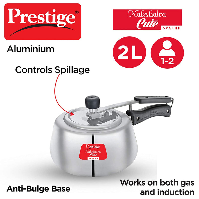 Prestige Svachh Nakshatra Cute Aluminium Pressure Cooker - 10786 - 2