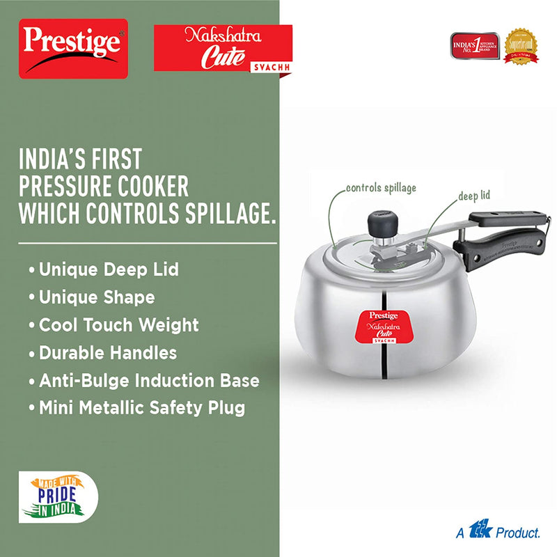 Prestige Svachh Nakshatra Cute Aluminium Pressure Cooker - 10786 - 3