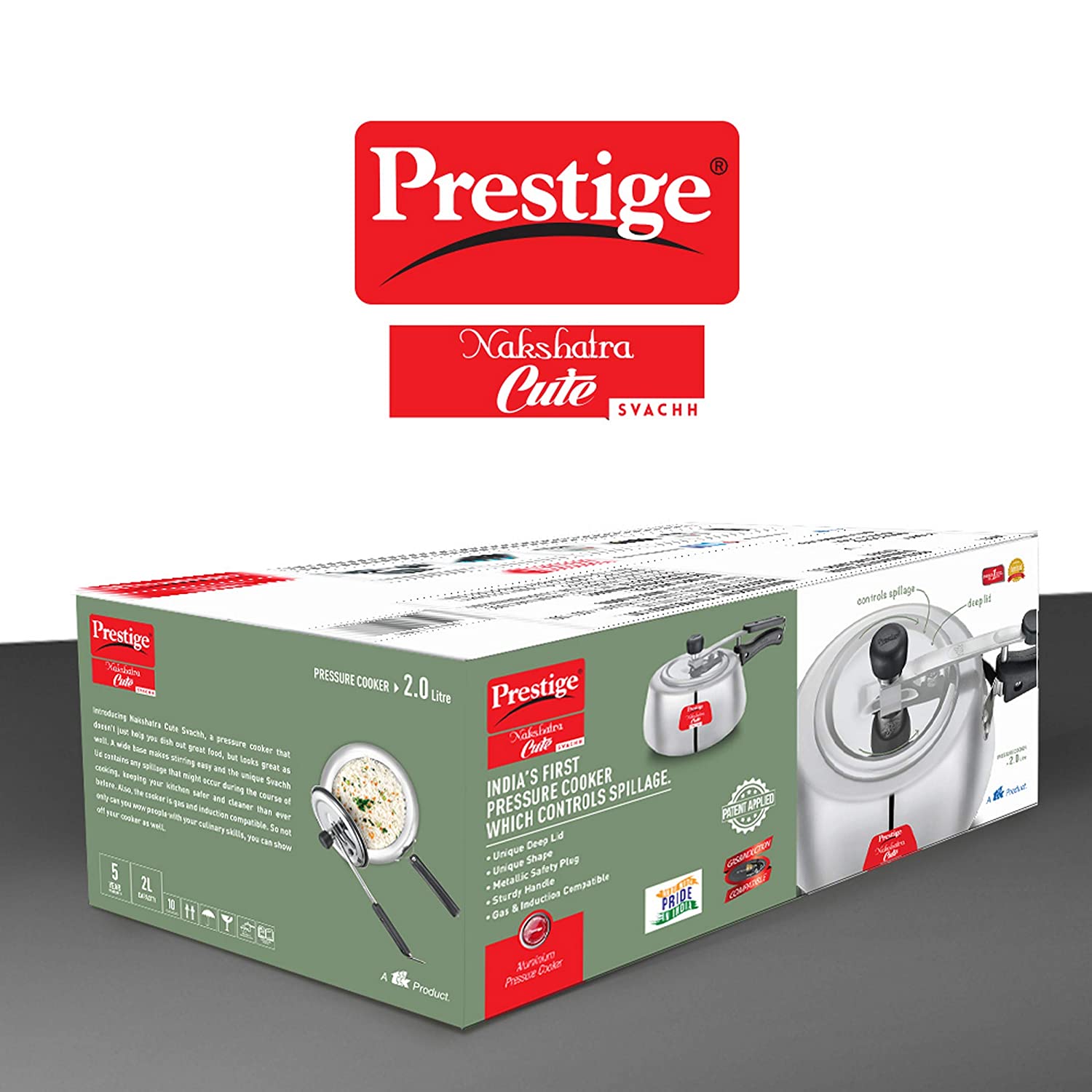 Prestige Svachh Nakshatra Cute Aluminium Pressure Cooker Gas