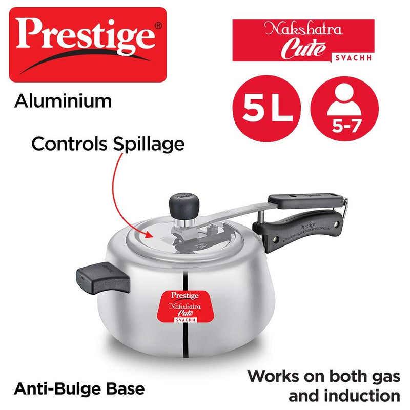 Prestige Svachh Nakshatra Cute Aluminium Pressure Cooker - 10788 - 12