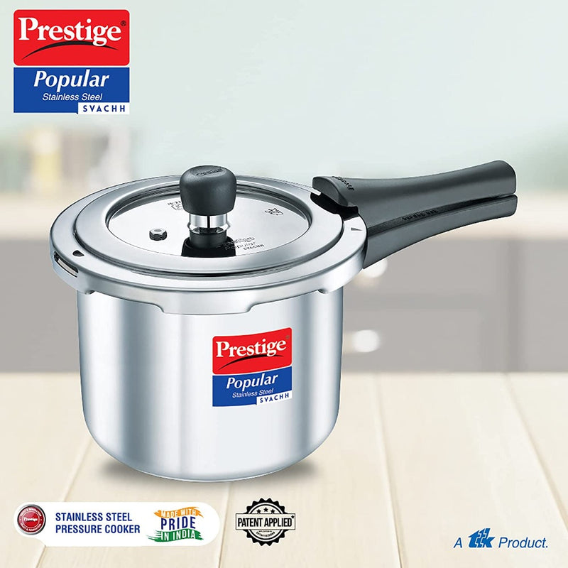 Prestige Popular Svachh Spillage Control Stainless Steel Pressure Cooker - 2