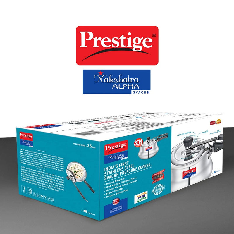Prestige Svachh Nakshatra Alpha Stainless Steel Handi Pressure Cooker - 20257 - 5