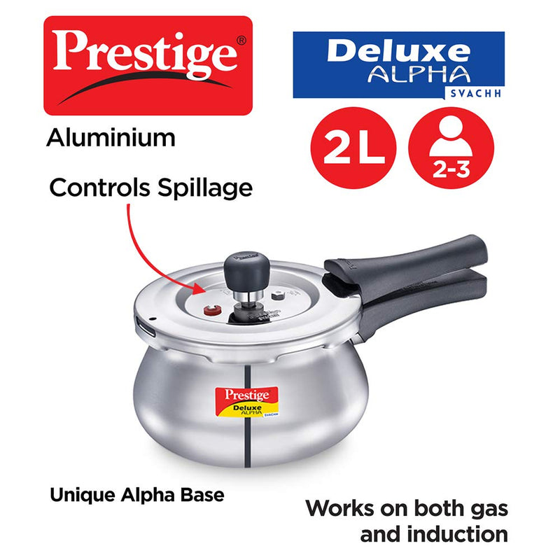 Prestige Deluxe Alpha Svachh Stainless Steel Pressure Cooker Handi- 2