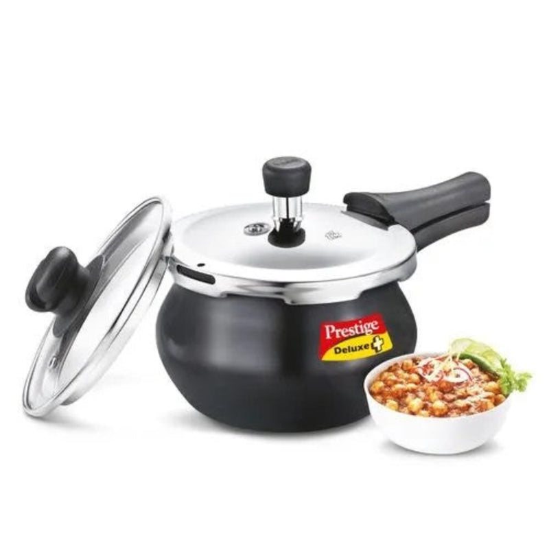 Prestige Deluxe Duo Plus Hard Anodised Handi Pressure Cooker with Glass Lid and 1 Stainless Steel Lid - 20359 - 3
