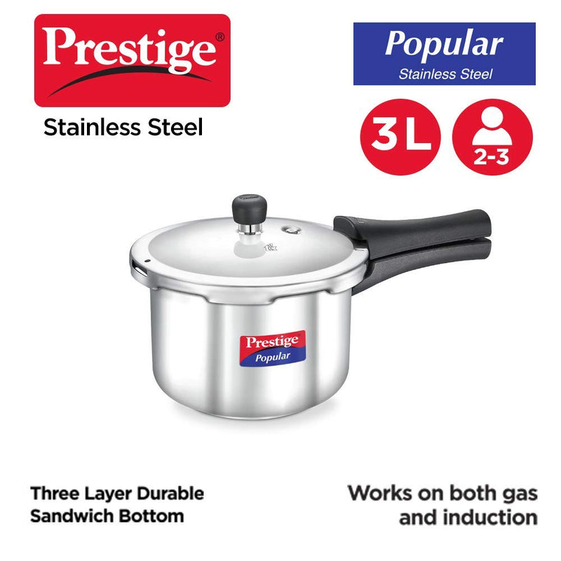 Prestige Popular Stainless Steel Pressure Cooker - 7