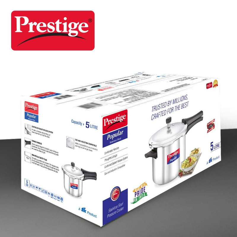 Prestige Popular Stainless Steel Pressure Cooker - 13
