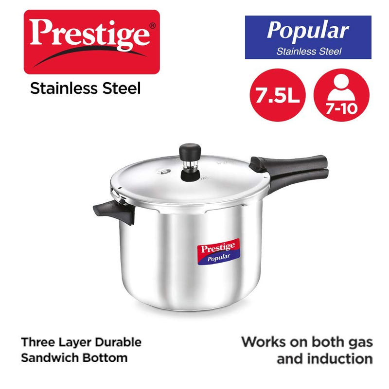 Prestige Popular Stainless Steel Pressure Cooker - 15