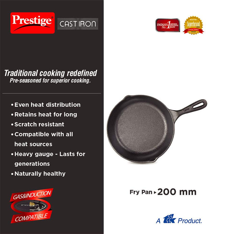 Buy Prestige Cast Iron Scratch Resistant Fry Pan Black