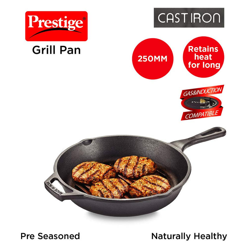 Prestige Cast Iron 25 cm Grill Pan - 30560 - 2