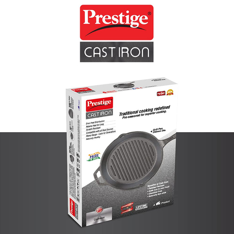 Prestige Cast Iron 25 cm Grill Pan - 30560 - 7