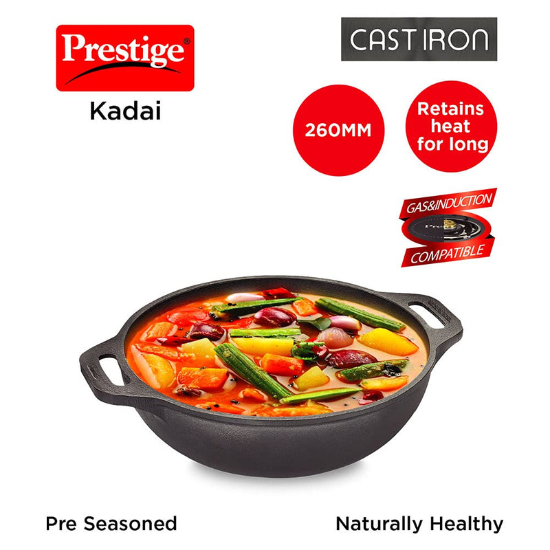 Prestige Cast Iron 26 cm Kadai - 30561 - 2