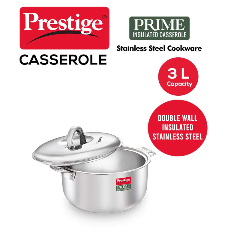 Prestige Prime Stainless Steel Insulated Casserole - 36194 - 12