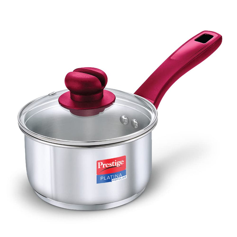 Prestige Platina Popular Stainless Steel Sauce Pan with Glass Lid - 18 cm - 36883 - 6