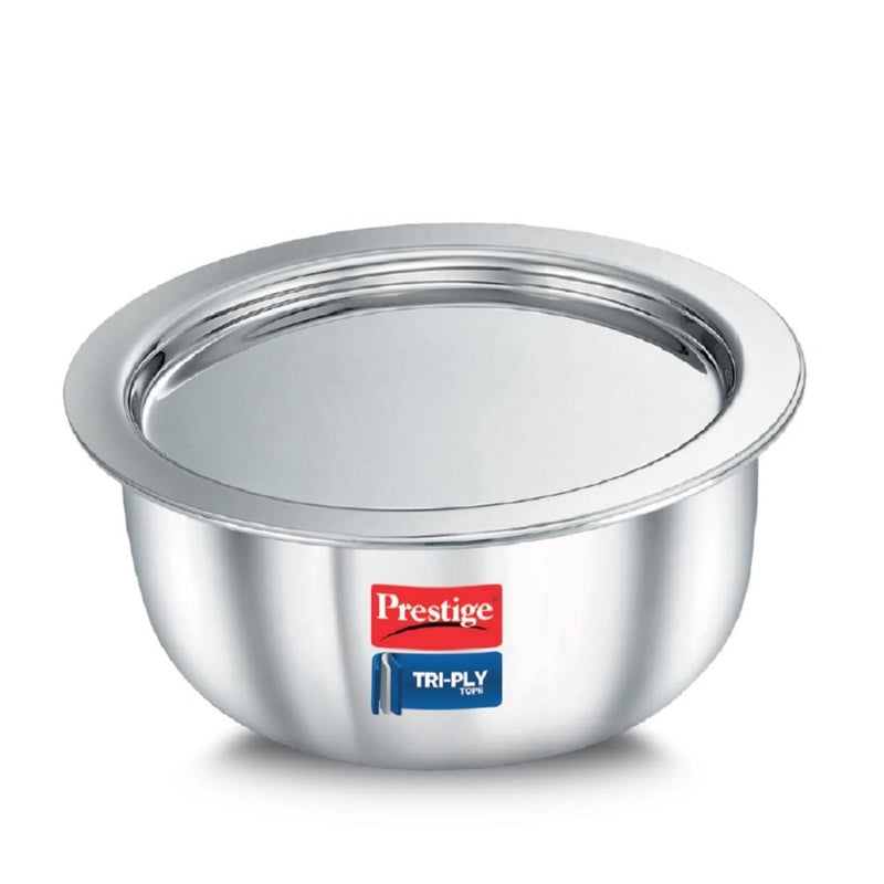 Prestige Tri-ply Stainless Steel Induction Base Tope with Lid - 12 cm - 37484 - 1