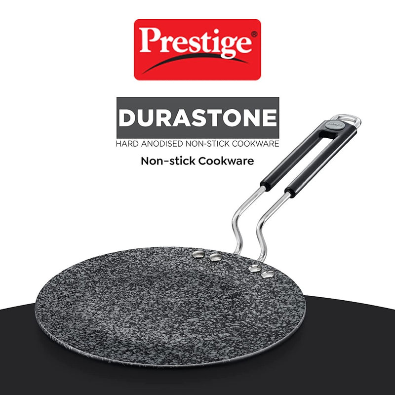 Prestige Durastone Hard Anodised 6 Layer Non-Stick Coating Concave Tawa - 9