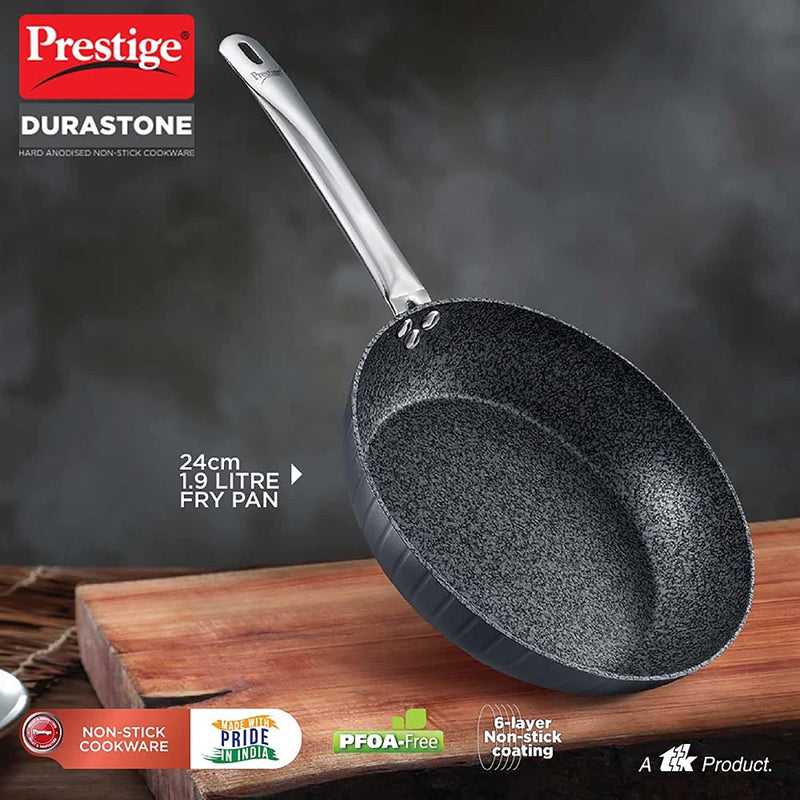 Prestige Durastone Hard Anodised 6 Layer Non-Stick Coating Fry Pan - 7