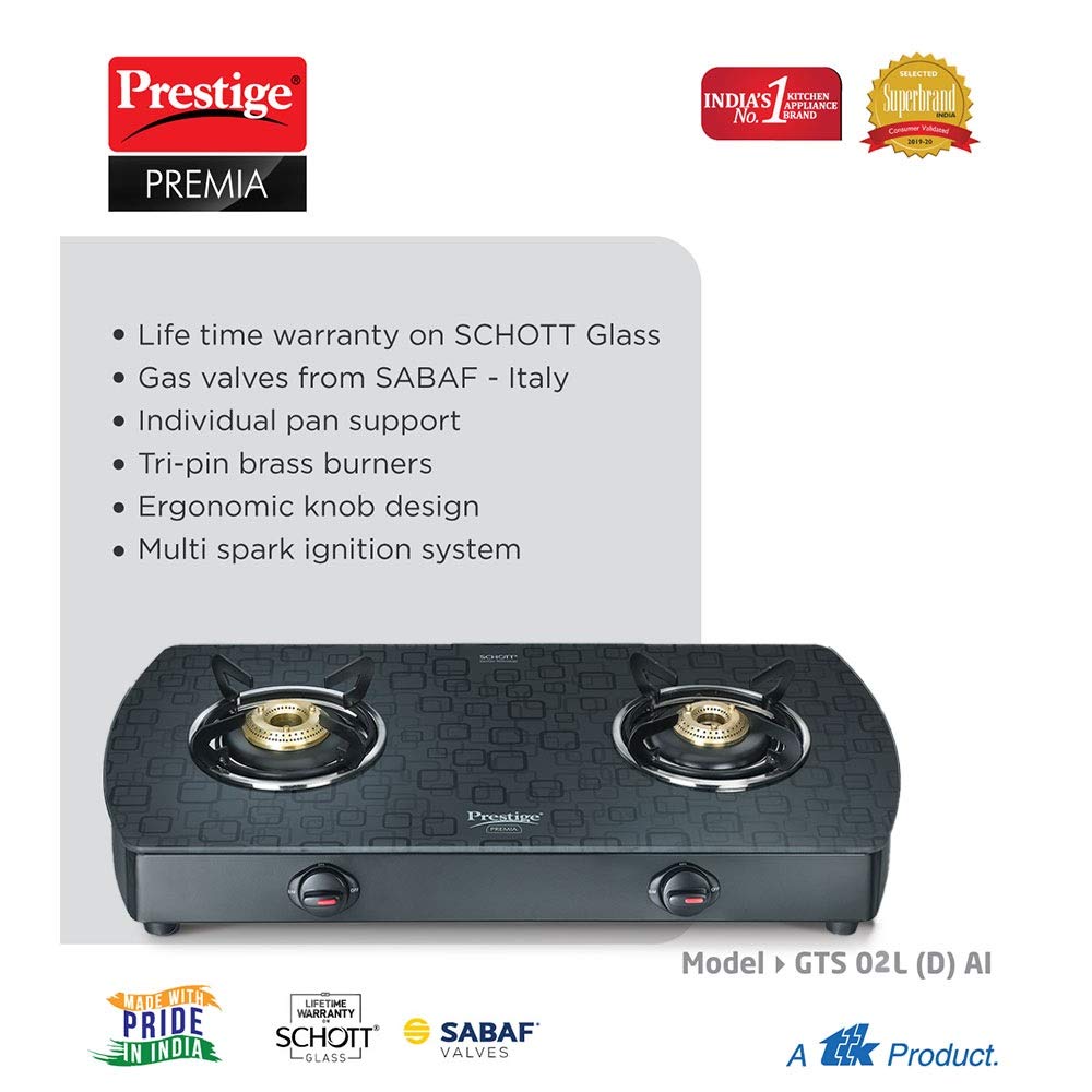 Prestige Premia SCHOTT Glass Top Gas Tables -GTS 02 (D)