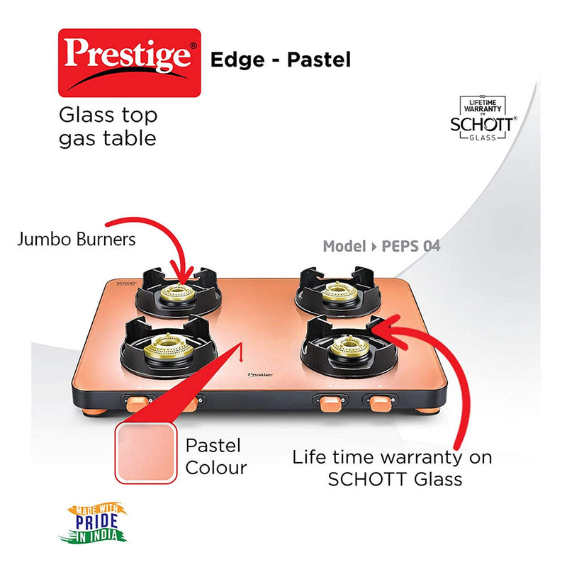 Prestige Edge 4 Burner Gas Stove Pastel - PEPS 04 PR40289 - 3