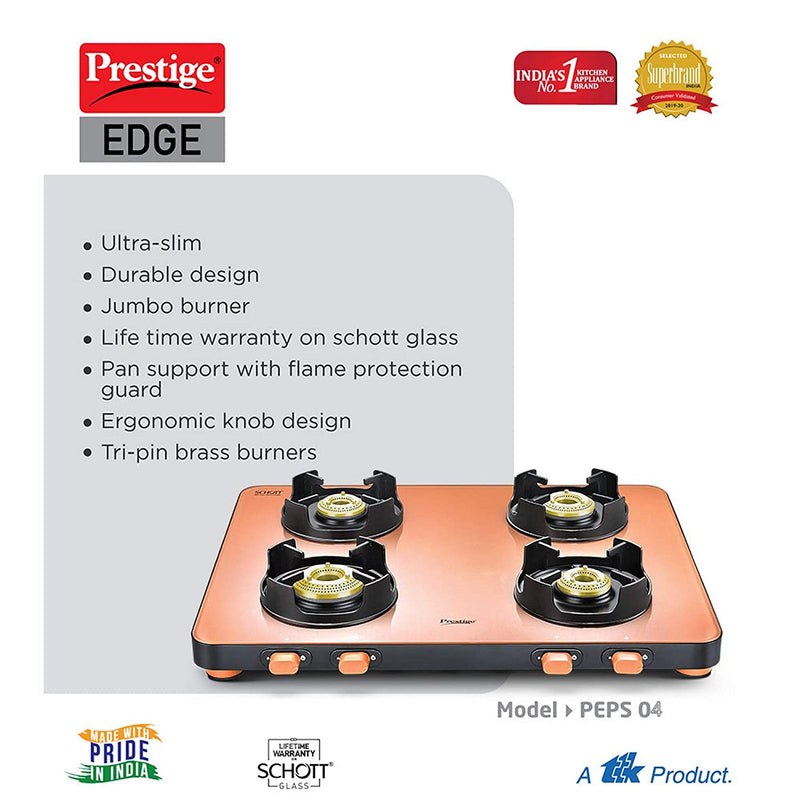 Prestige Edge 4 Burner Gas Stove Pastel - PEPS 04 PR40289 - 4