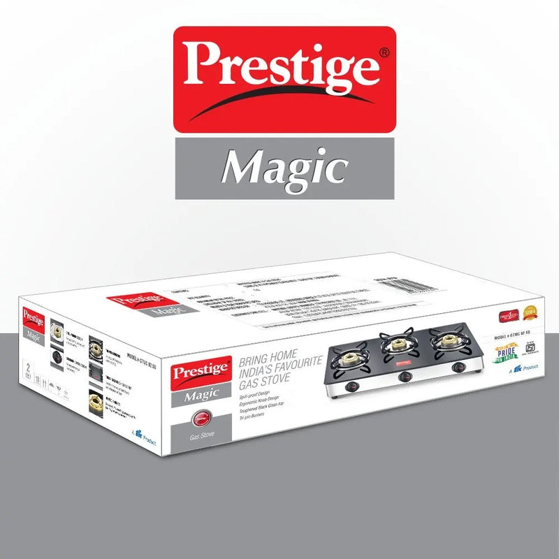 Prestige Magic 3B Gas Stove GTMC 03 SS - PR40359