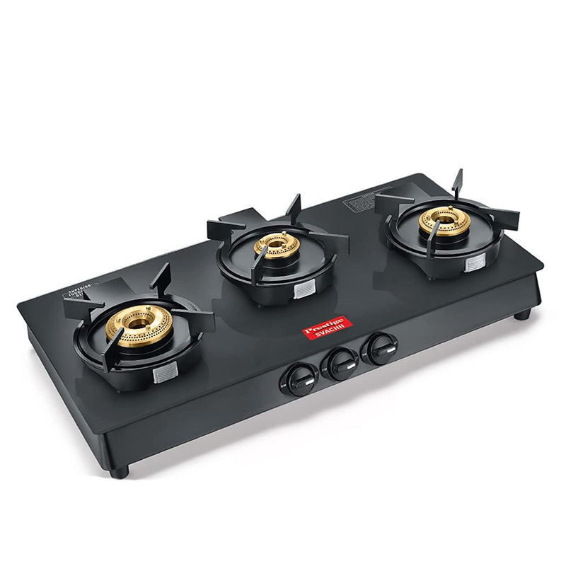 Prestige Svachh Neo Toughened Glass Top Gas Stove with 3 Liftable Burners - 1