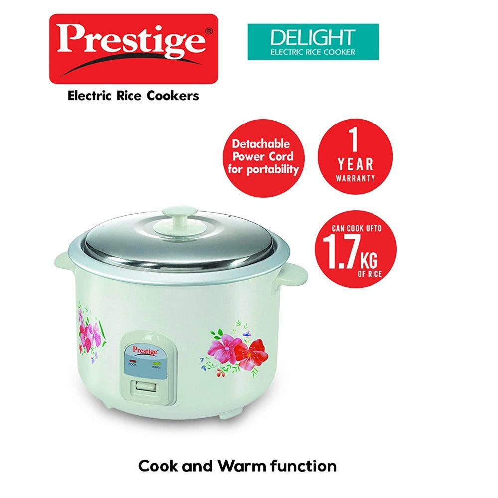 Prestige Delight PRWO 2.8 Litre Electric Rice Cooker 700 Watts Whi