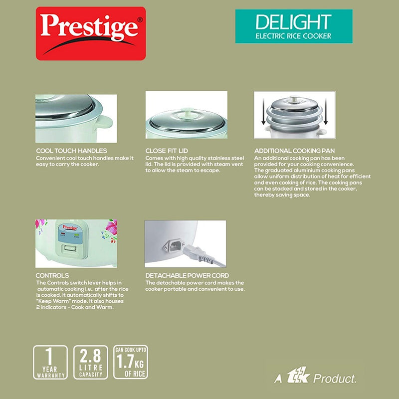 Prestige Delight PRWO 2.8 2.8 Litre Electric Rice Cooker - 4
