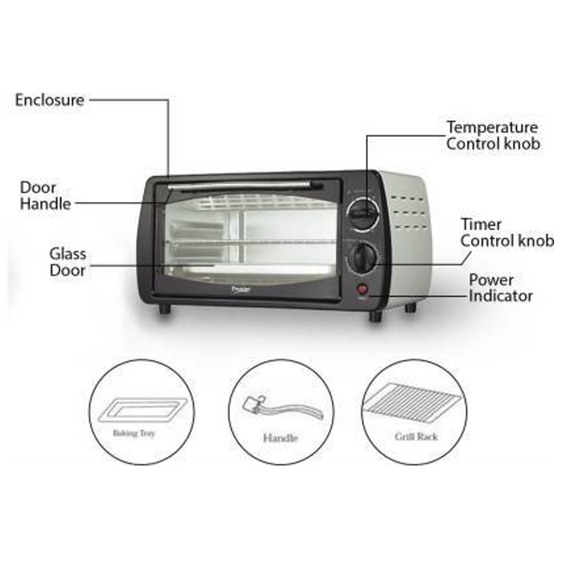 Prestige 9Litre POTG 9 PC Oven Toaster Grill OTG Perfect for Baki