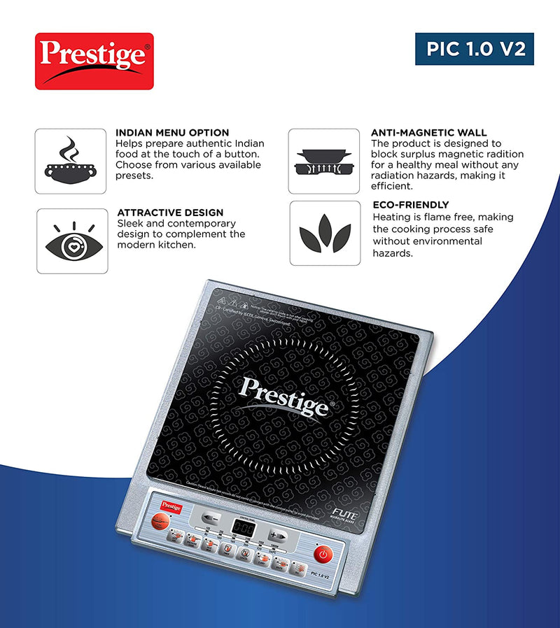 Prestige PIC 1.0 V2 1900-Watt Induction Cooktop
