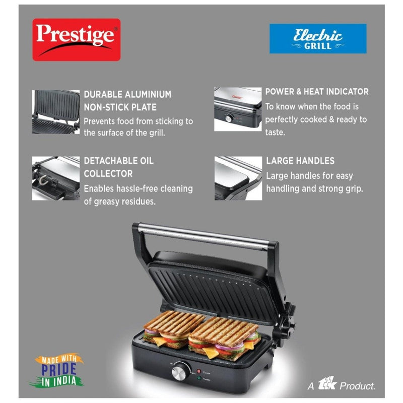 Prestige PEG 4.0 2000 Watts Electric Commercial Grill Toaster with Detachable Oil Collector - 42264 - 4