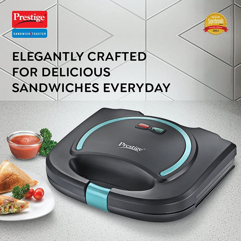 Prestige Designer PGMFB (D) 800 Watts Sandwich Maker with Fixed Sandwi