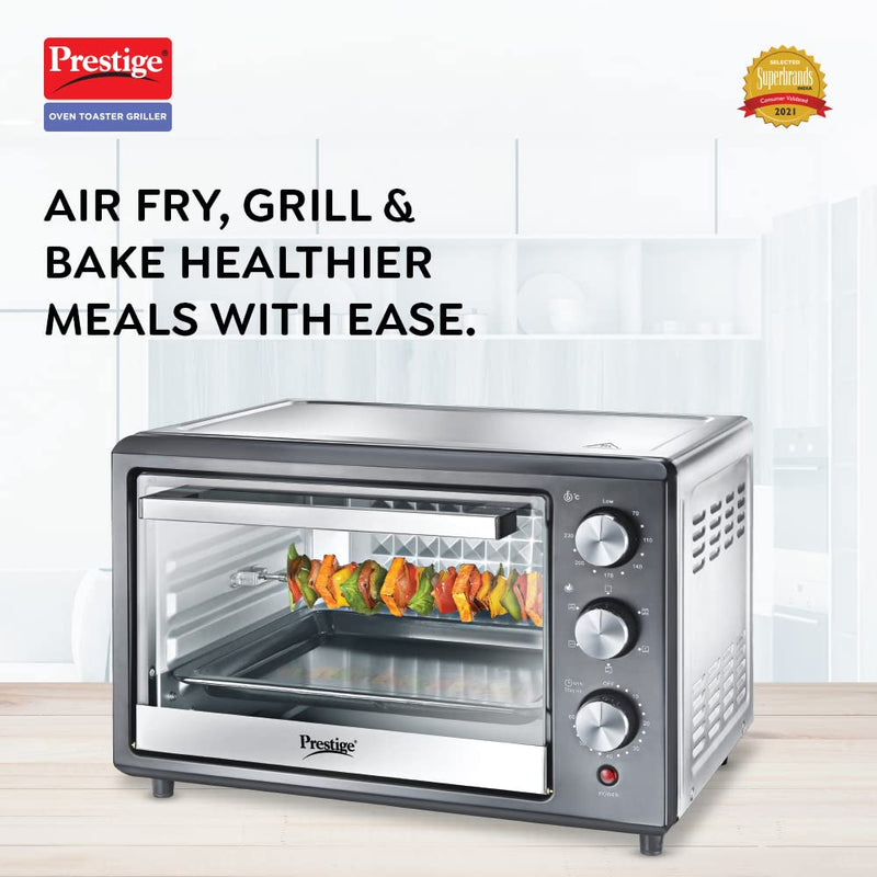 Prestige POTG 26 Litre SS RC Oven Toaster Griller with Convection and Air Fryer Function - 2