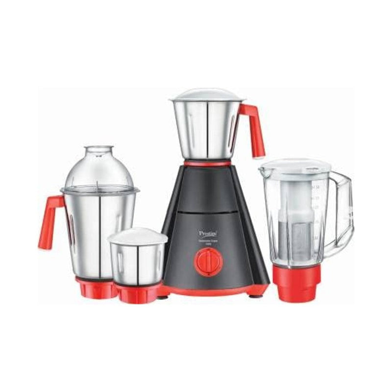 Prestige Nakshatra Super Mixer Grinder-750 watts - with 3 Stainless Steel Jar and 1 juicer Jar | Black & Red | Medium-2
