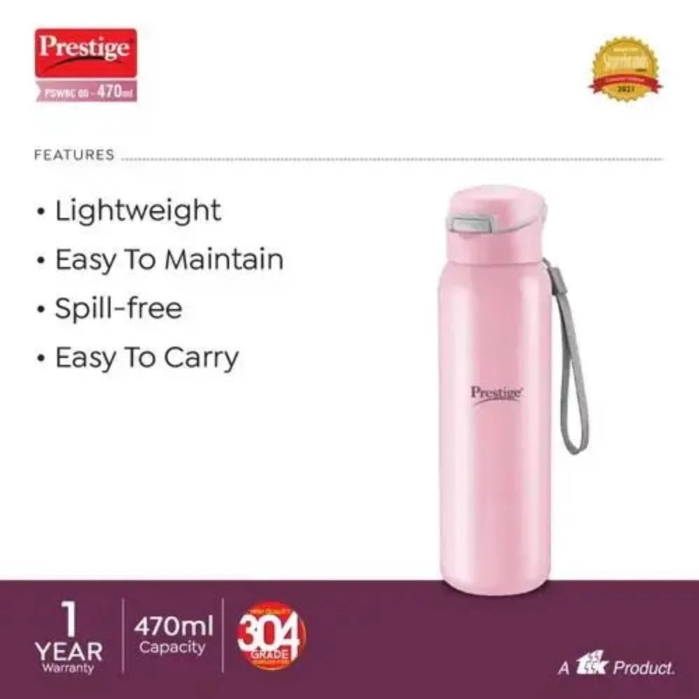 Prestige PSWBC 06 Stainless Steel 470 ML Vacuum Bottle Pink - 42805 - 2