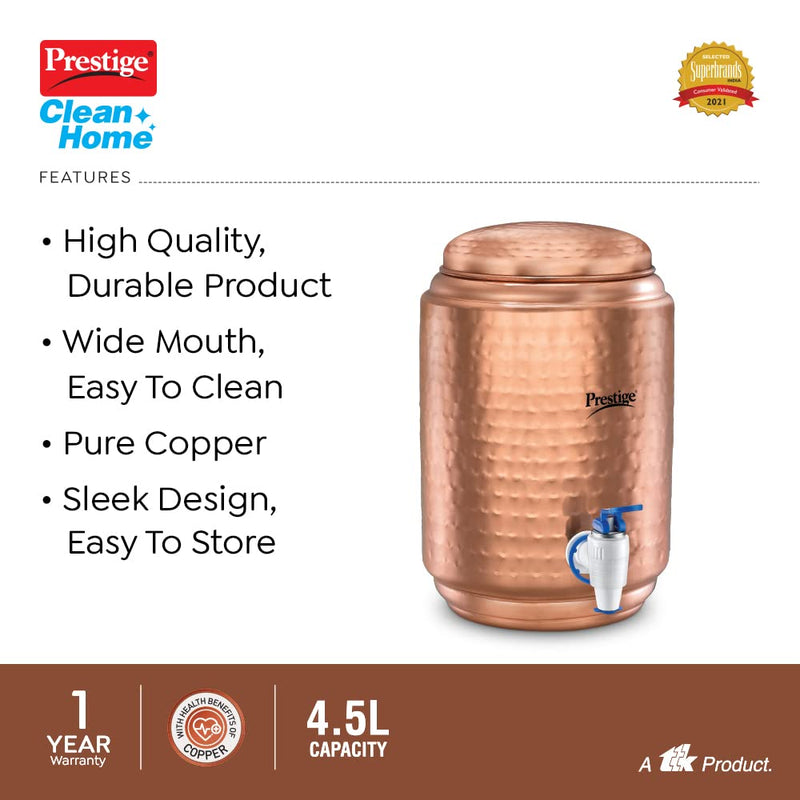 Prestige Tattva Copper 4.5 Liter Water Dispenser - 3