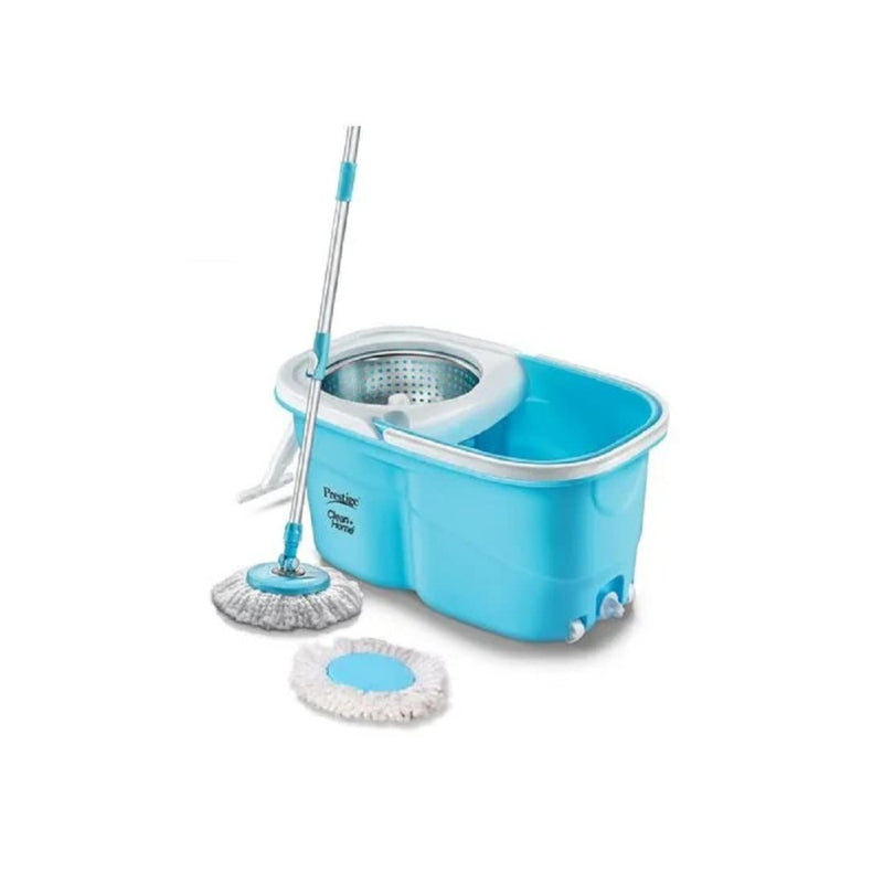 Prestige CleanHome Maxima 02 SS Magic Mop with 2 Mop-heads and Twin Buckets - 1