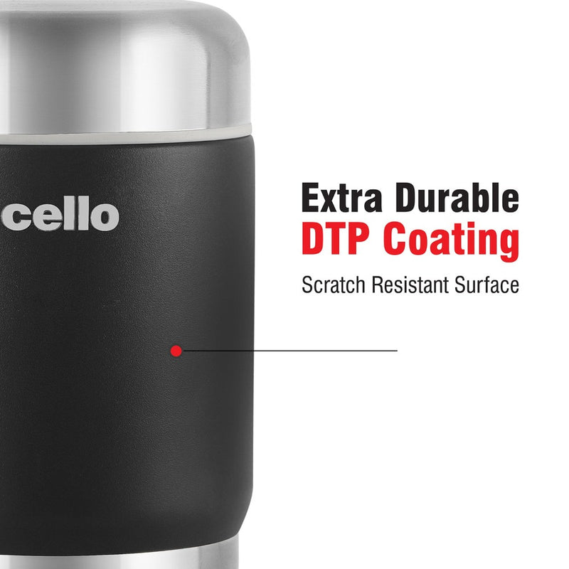 Cello Duro Supee Tuff Steel Insulated Water Flask with Durable DTP Coating - 12