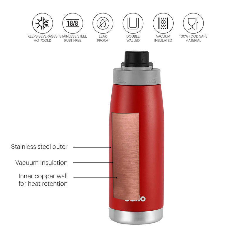Cello Duro Sports Tuff Steel 1100 ML Water Bottle with Durable DTP Coating | 1 Pc