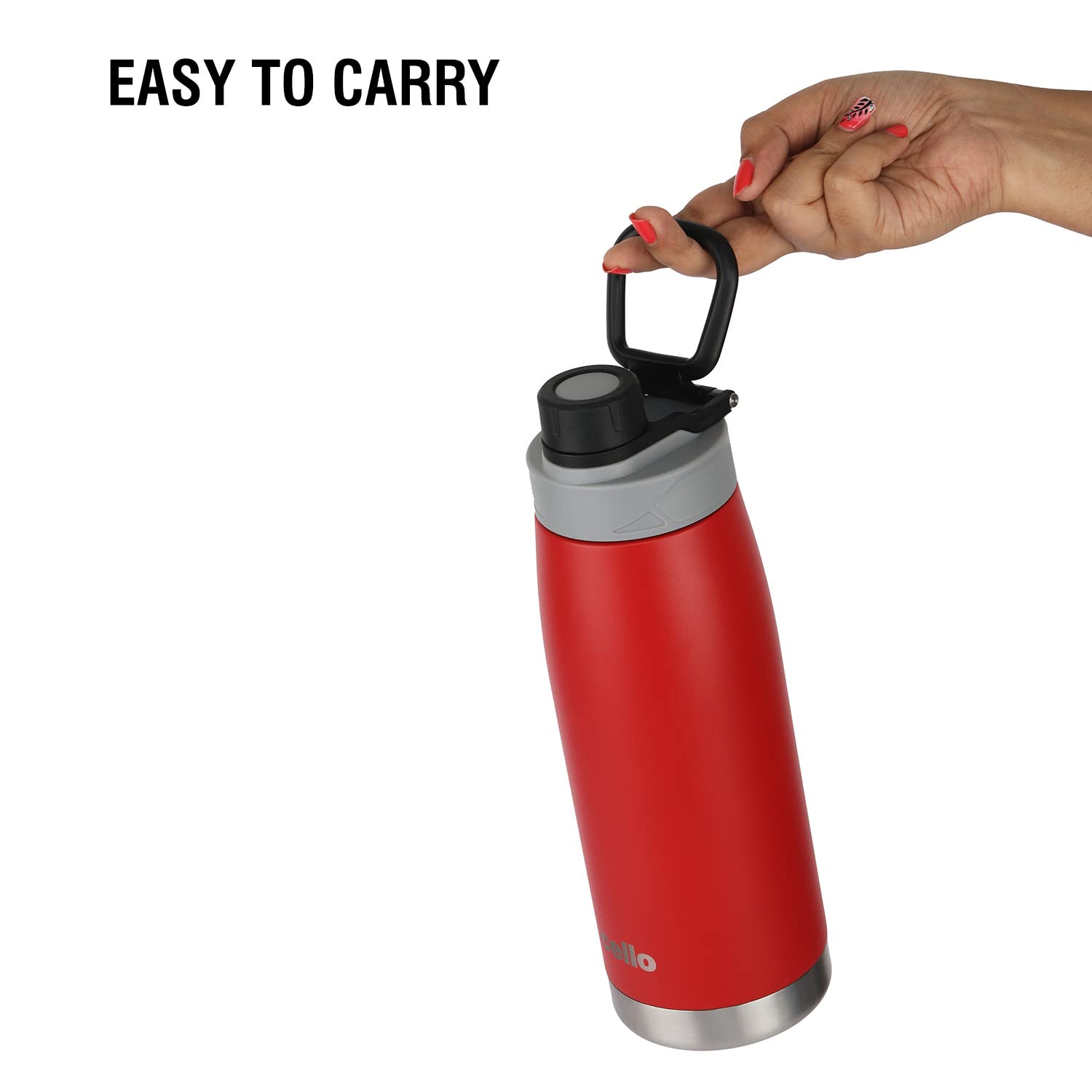 Cello Duro Sports Tuff Steel 1100 ML Water Bottle with Durable DTP Coating | 1 Pc