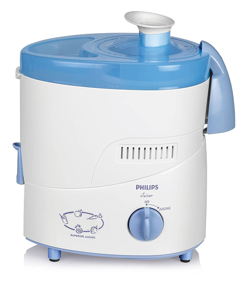 Philips HL1631 500-Watt Juicer (White/Blue)
