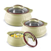 Milton Weave Junior Insulated Inner Stainless Steel Casserole with Glass Lid Set - 8