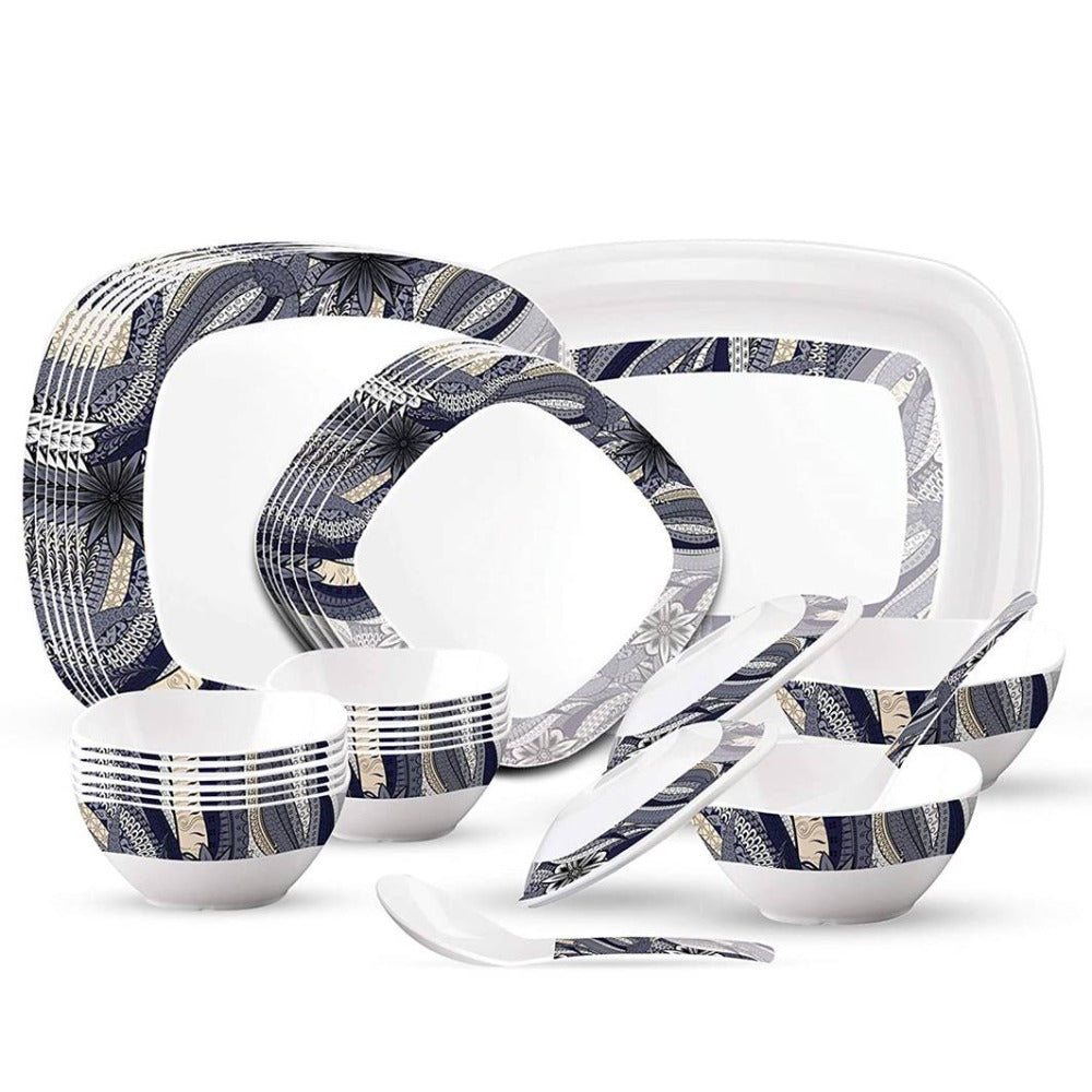 Milton Melamine Square Round 31 Pcs Dinner Set Set of 31 Pcs